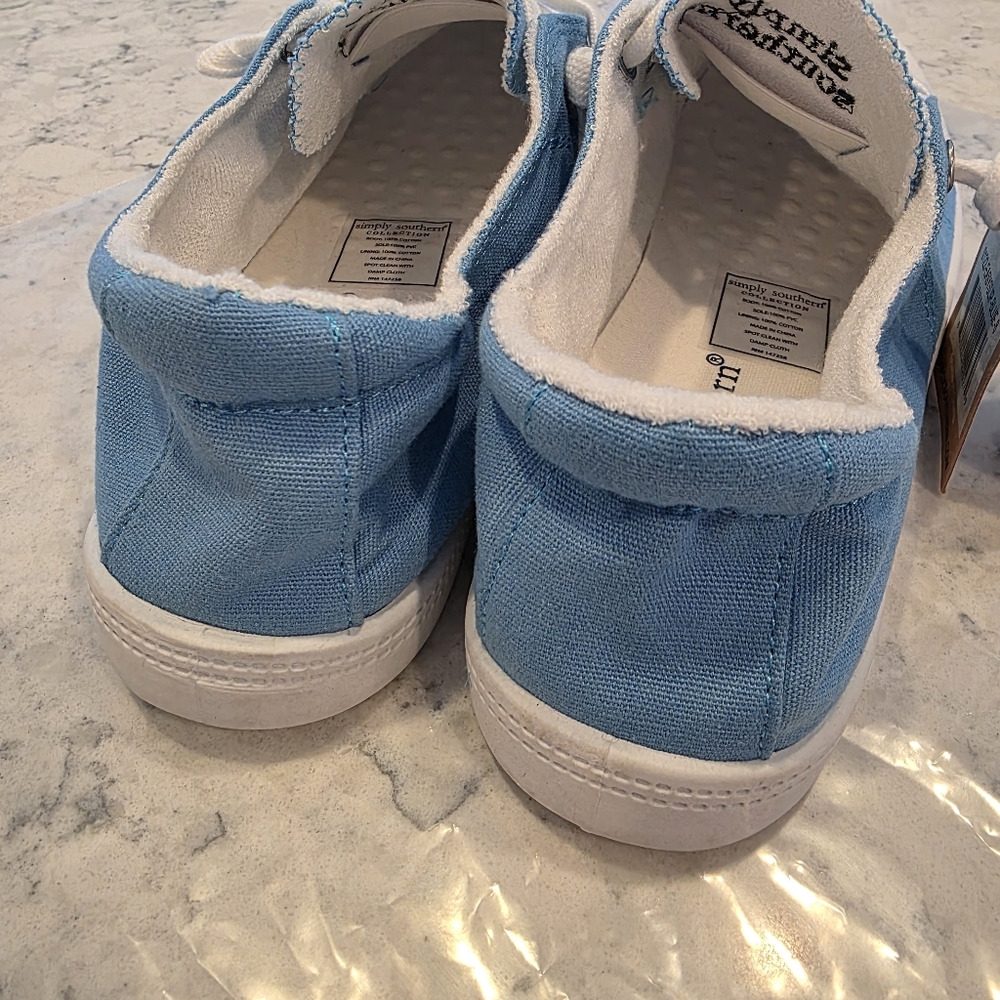 Simply Southern Collection Easy Slip Canvas Sneaker Womens Size 8 Blue NWT! - Picture 5 of 13